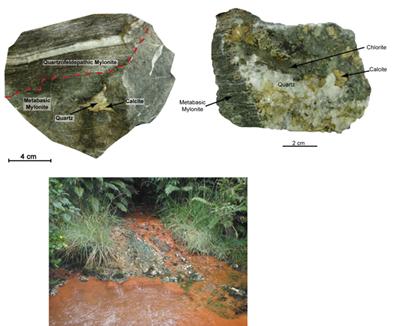 Examples of hydrothermal veins and warm springs samples in this study (Source: Miss C Menzies)