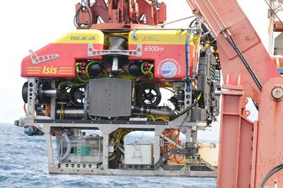 The UK’s deep water Remote-operated vehicle capable of diving to 6500m to take video imaging & collect samples