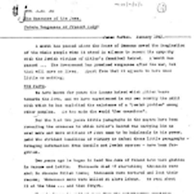 James Parkes Responds to the Holocaust, 1943