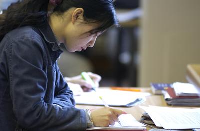 Student in exam