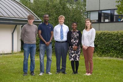 (L-R): George, Richard, Jakub, Amie and Sarah
