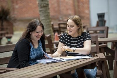 Student working at Avenue Campus