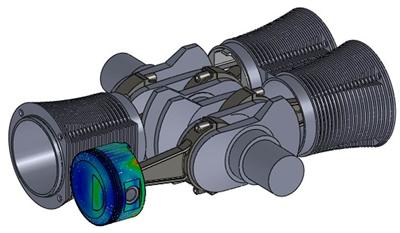 Solidworks CAD model of 4 cylinder Porsche Boxer engine…undertaken as a student exercise