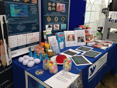 The team's stand at the show