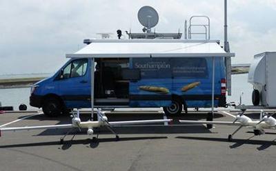Picture of the command and control van.