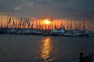 View from Southampton University’s reception at the Boat Show
