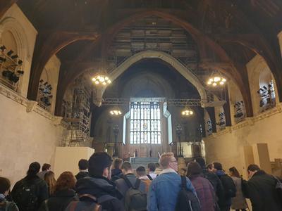 Students walking in Westminister