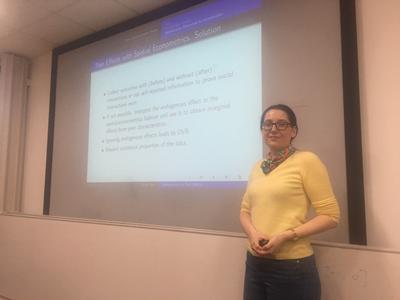 Eirini Tatsi, Speaker at the Econometrics Workshop