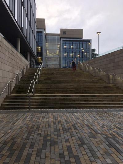 Stairs up to entrance to Building 176
