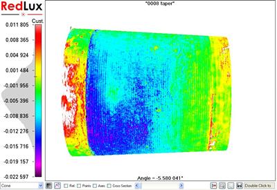 RedLux Image of a Retrieved Femoral Head Taper 