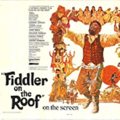 A 1971 poster for the Fiddler on the Roof film.