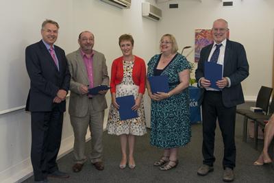 Image of staff receiving award