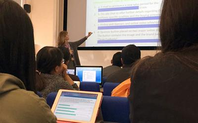 Vevox being used in a lecture