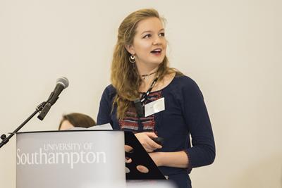Maria Dutton presenting Ethico