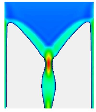 Thickness of CO2 absorption film. Multi-scale modelling developed to optimise absorber designs