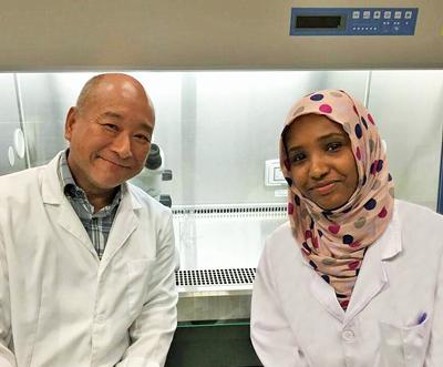 Alia Hafiz (PhD Candidate) with Professor Kenneth Lee