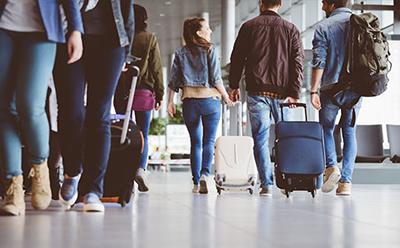 Travellers at airport