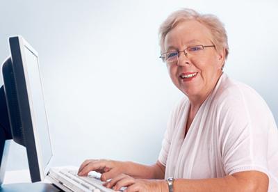 Completing an online survey