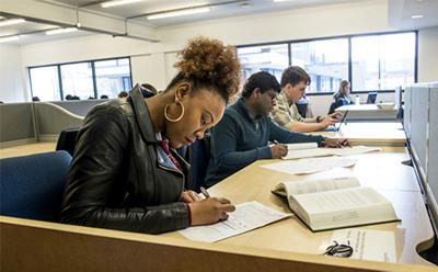 Students studying