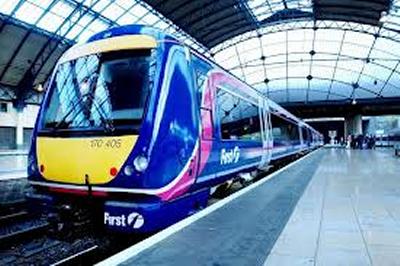 A  train at a platform