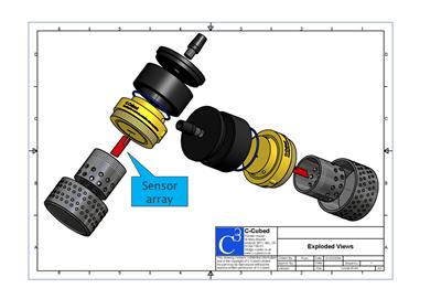 Typical use of sensor array in water quality monitoring probe