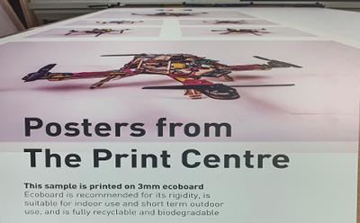 Poster printed on to 3mm eco board