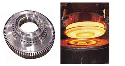 A typical aircraft engine disc and the forging process needed to manufacture it
