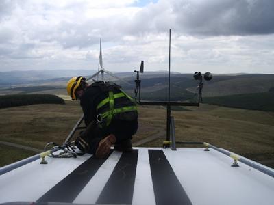 Installing an external met mast