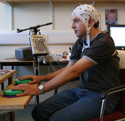 ERP (Event Related Potential) is used to investigate cognitive processing