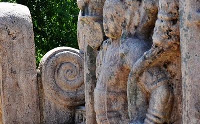 Detail of ornate fountain in Sri Lanka