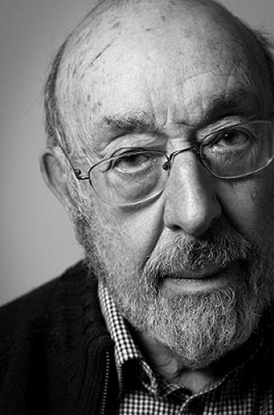 Black and white portrait photo of John Dobai in 2017