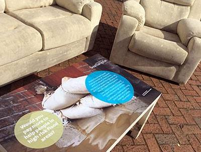 This flood damaged sofa raises an interesting ethical question.  Flood insurance law has been a big recent focus for Academics at Southampton Law School