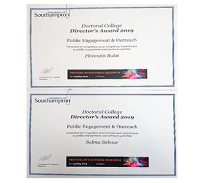 Award certificates