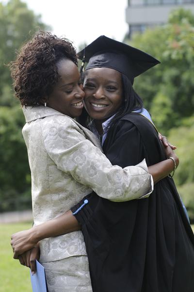Proud parent at graduation