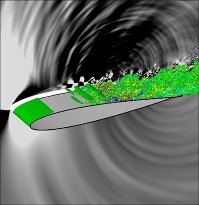 How can noise from wings be reduced