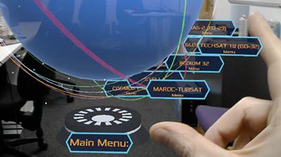 HoloLens visualization of current Low Earth orbiting spacecraft