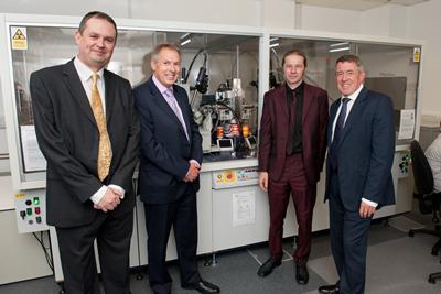  L-R: Professor Phil Gale, Professor Don Nutbeam, Dr Simon Coles, John Denham MP