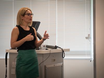 Kelly Long presenting