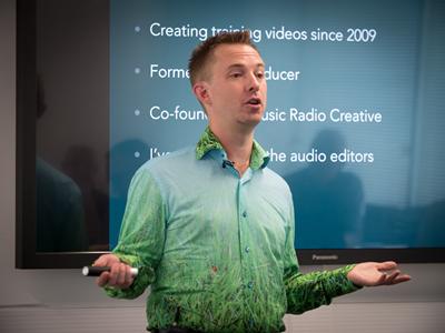 Mike Russell presenting