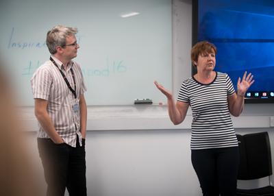 Karen Woods presenting