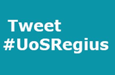 Tweet #UoSRegius with questions for our panel