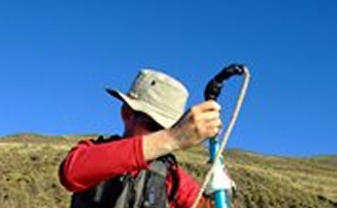 Analysing tephra in Patagonia