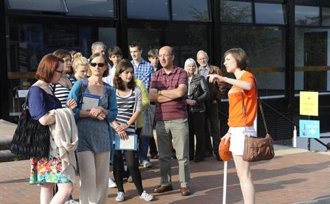 Students at open afternoon