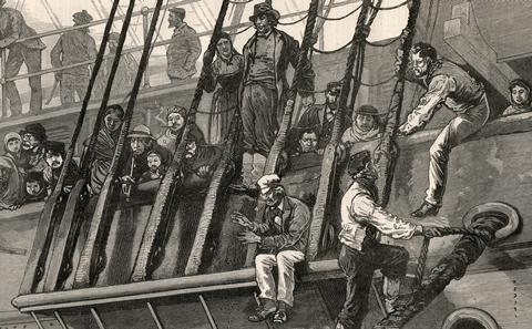 German Emigrants at Southampton