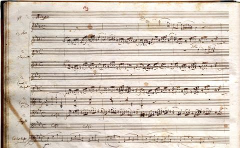 Mozart Serenade K. 361 (autograph)