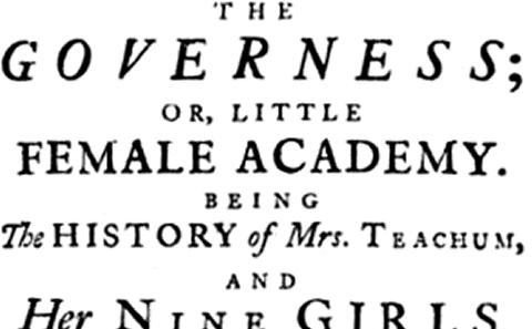 Sarah Fielding book cover