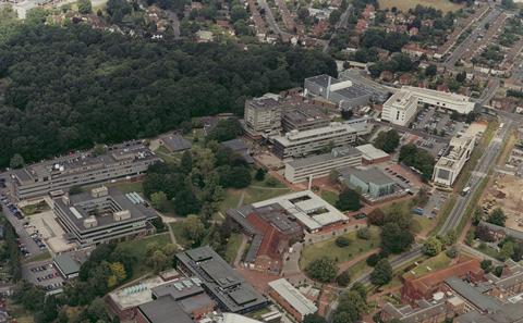 Aerial view of Southampton University
