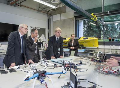 Jo Johnson visits UAV Research Labs