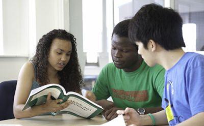 Students studying