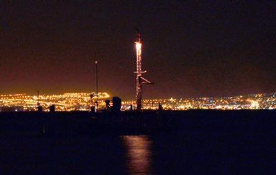 Light pollution along the Red Sea